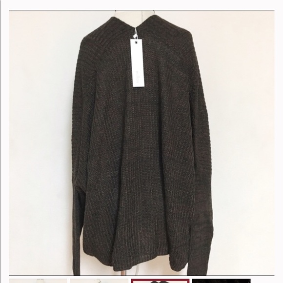 LF brown slouchy batwing cardigan M - Picture 3 of 4